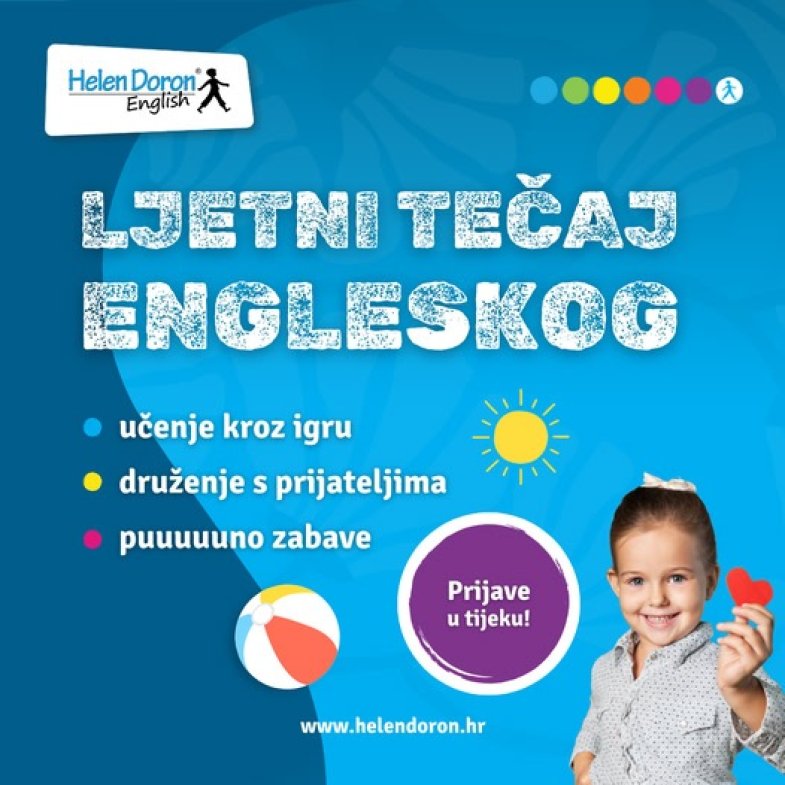 Ljetni tečajevi engleskog za djecu, po programima Helen Doron English Croatia