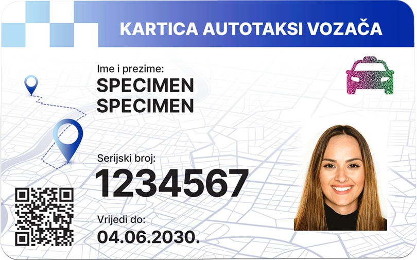 Novi dokument za taksiste: Kartica autotaksi vozača