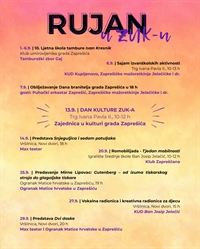 Rujan u ZUK-u., jesen s kulturom!