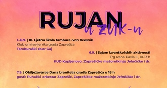 Rujan u ZUK-u., jesen s kulturom!
