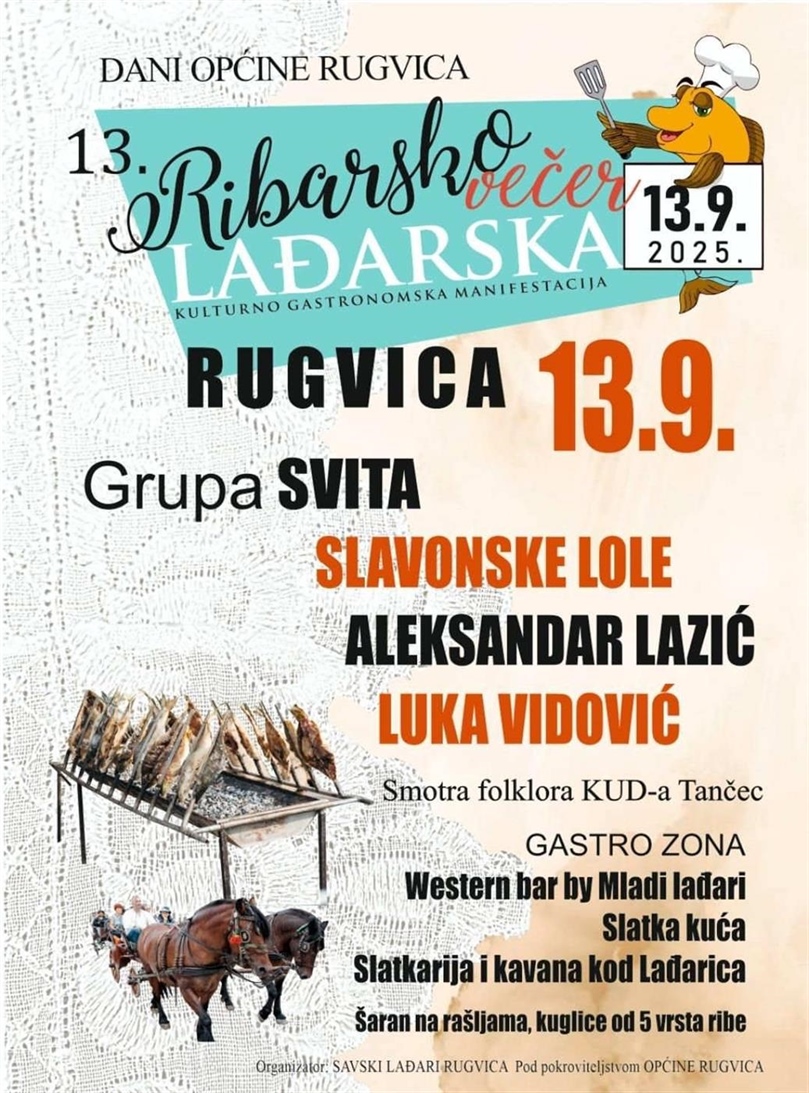 RUGVICA: 13. Ribarsko lađarska večer