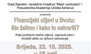 ZAPREŠIĆ: U mjesecu štednje financijska edukacija građana