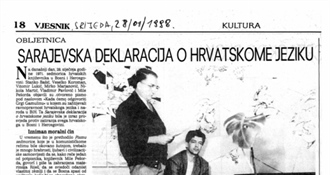 NA DANAŠNJI DAN: 28. siječnja 1971.-Sarajevska deklaracija o hrvatskome jeziku