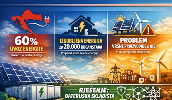 ENERGETIKA: Kronično nedostaje velikih energetskih skladišta ili jednostavno-baterija!