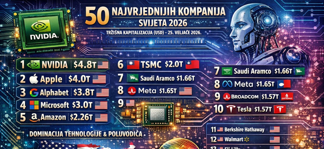 DIGITALNA TRANZICIJA: Tehnološki divovi na vrhu globalne ekonomije, SAD dominira
