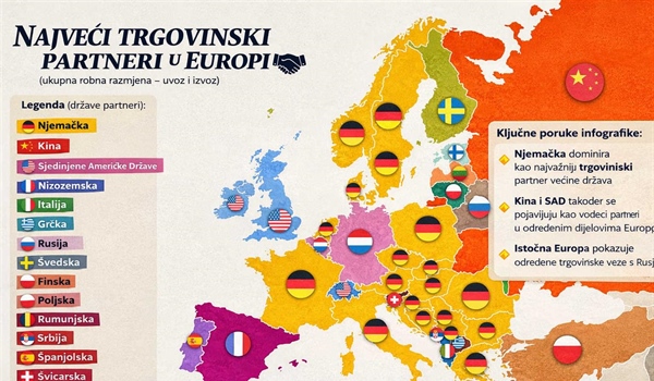 Vanjskotrgovinska razmjena Europe: Između njemačke industrijske gravitacije i globalnih tokova