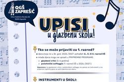 ZAPREŠIĆ: Započele prijave za prijamne ispite za upis u Osnovnu glazbenu školu Zaprešić