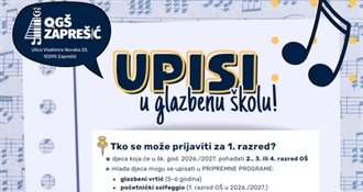 ZAPREŠIĆ: Započele prijave za prijamne ispite za upis u Osnovnu glazbenu školu Zaprešić