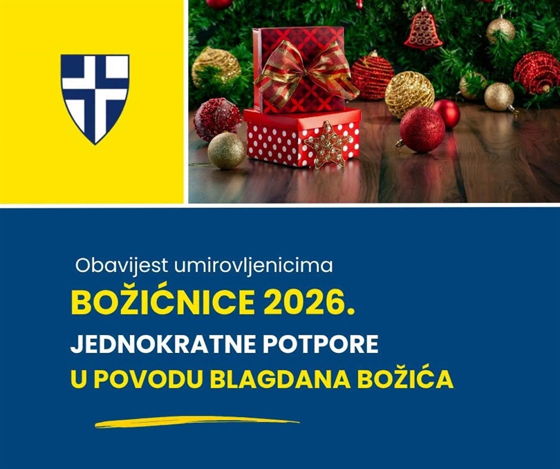 Javni poziv umirovljenicima Grada Zaprešića za ostvarivanje prava na jednokratnu potporu (božićnicu)