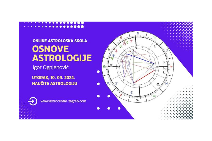 Upiši tečaj Osnova astrologije / online tečaj / 10. 09. 2024.