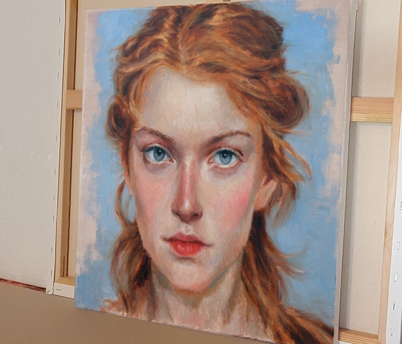 Valentino Radman Portret djevojke (Portrait of a Girl) (2023.) ulje na platnu (oil on canvas)